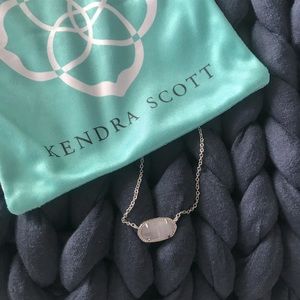 Kendra Scott silver, gray necklace